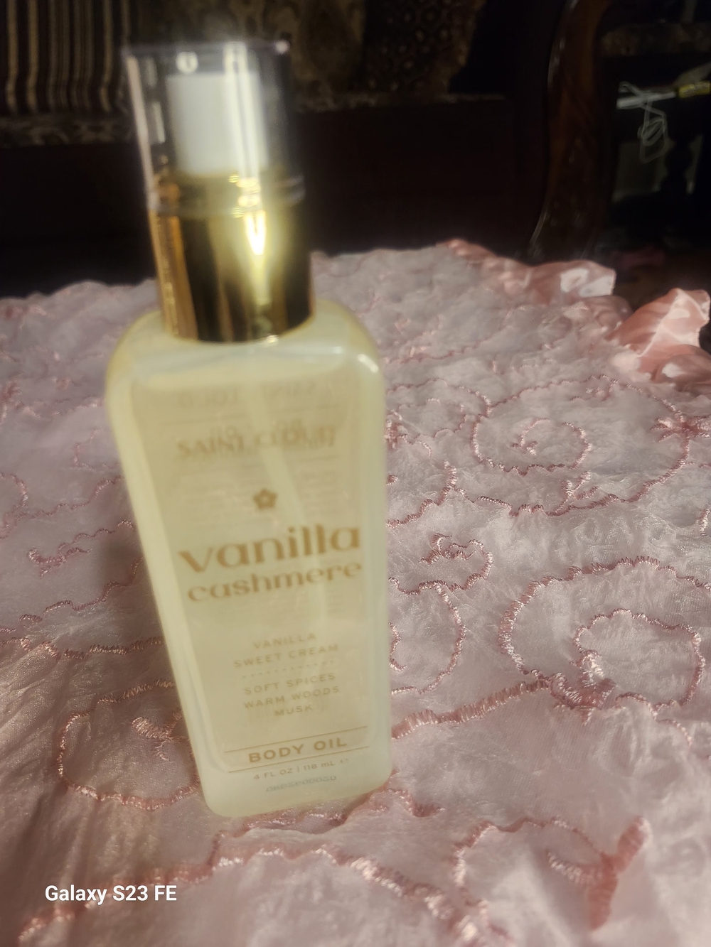 Vanilla Cashmere Body Oil by (brand not visible) — Cream Scented Bath & Body